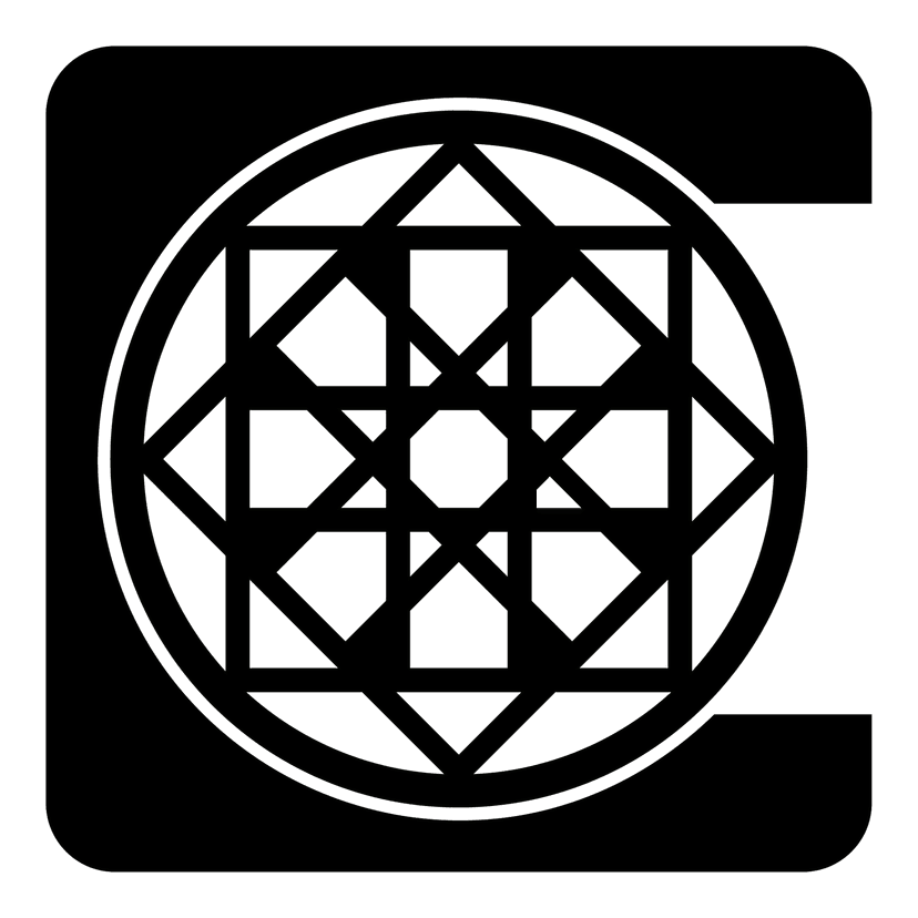 6 onderzetters + houder, zwart OZ4