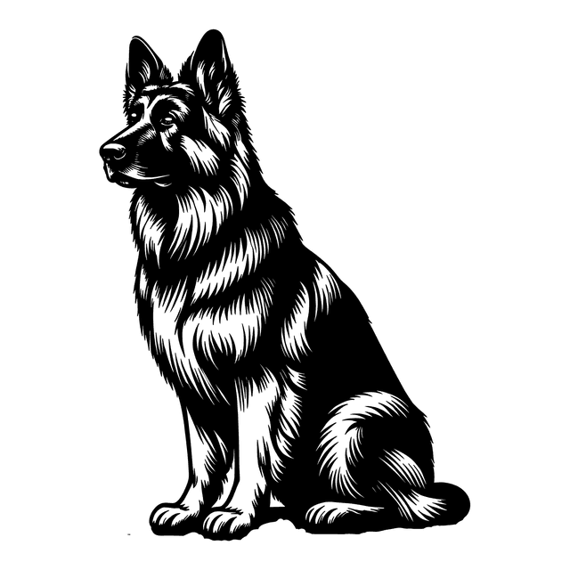 Duitse Herder Zittend