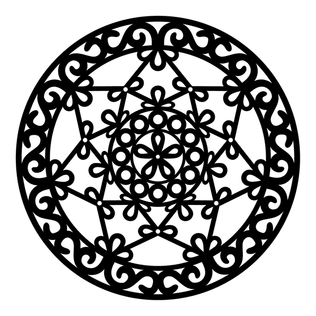 Mandala 60 cm, zwart, M1-60-002