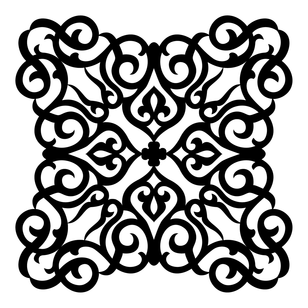 Mandala 60 cm, zwart, M1-60-004