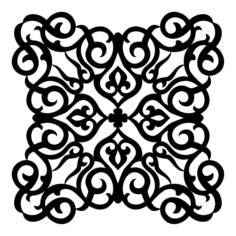 Mandala 60 cm, zwart, M1-60-004