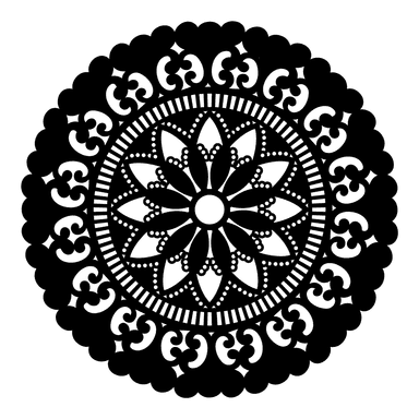 Mandala Bloem Enkel Laags